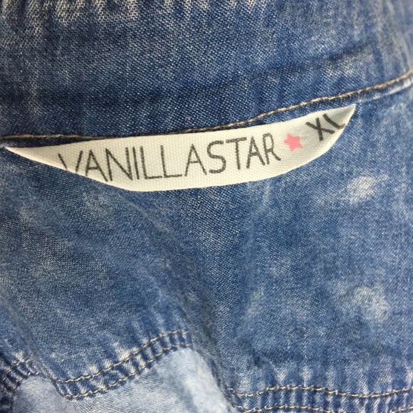 Vanilla Star Denim Style Button Front Shirt Sz XL - Picture 6 of 6